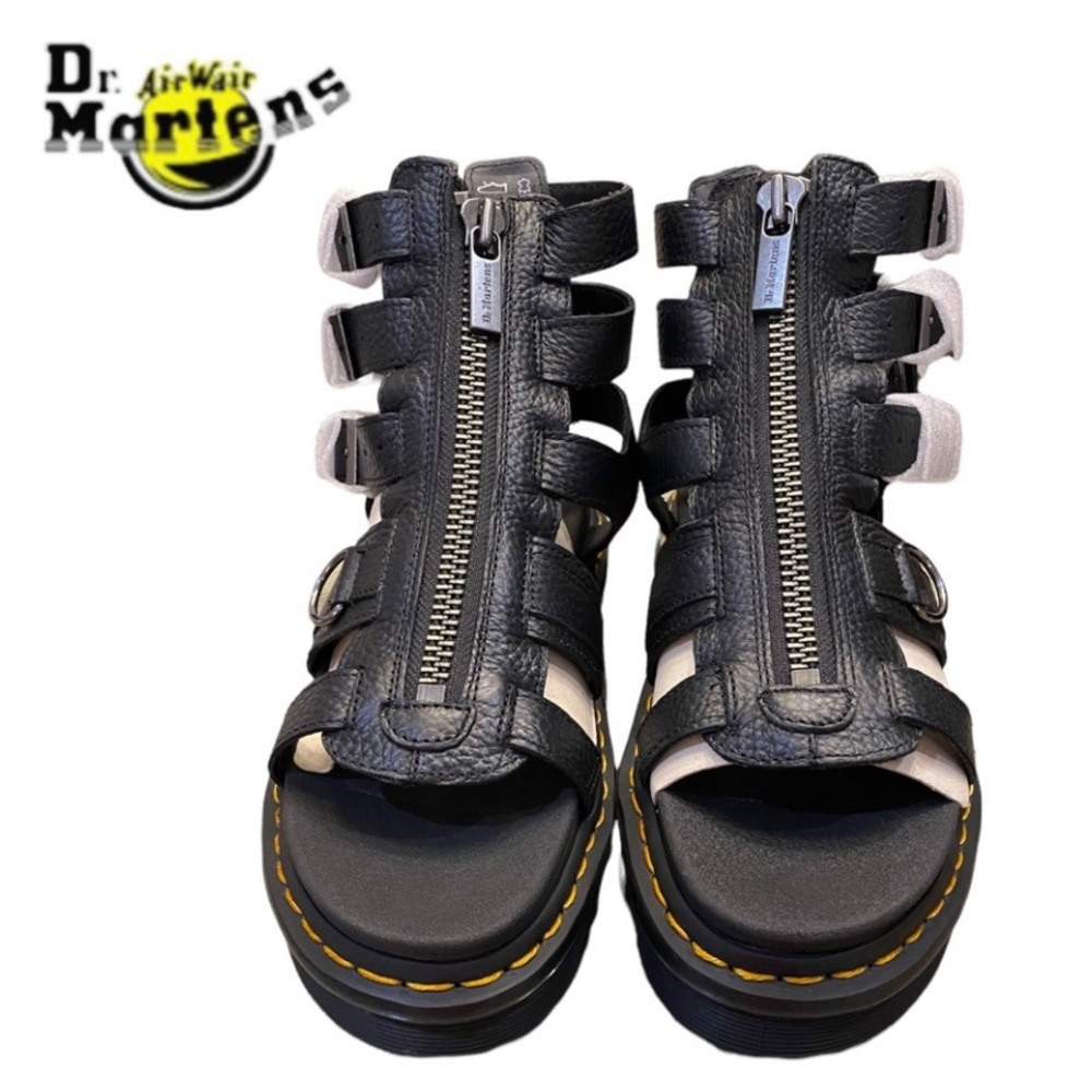 Doc Martens “Olson Milled Nappa” Leather Gladiator Sandals - Picture 2 of 5